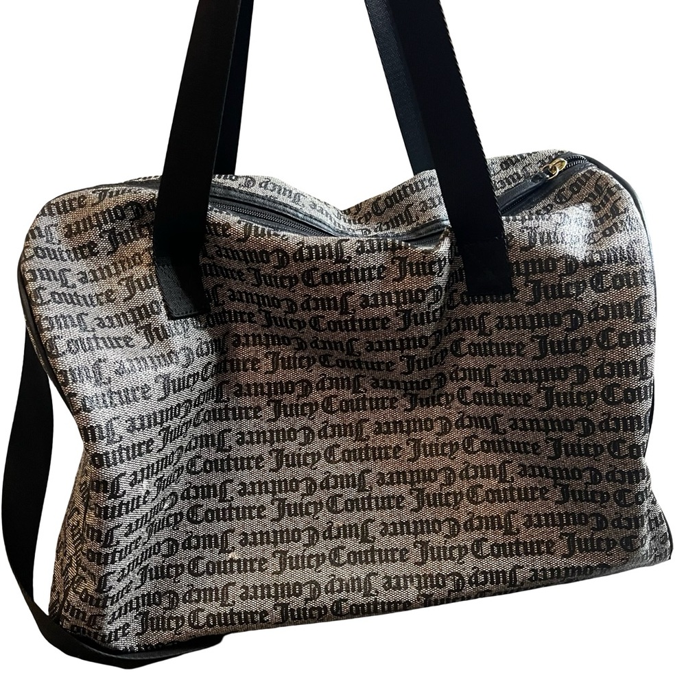Juicy Couture Monochrome Weekender Gothic Logo Cross Body Bag